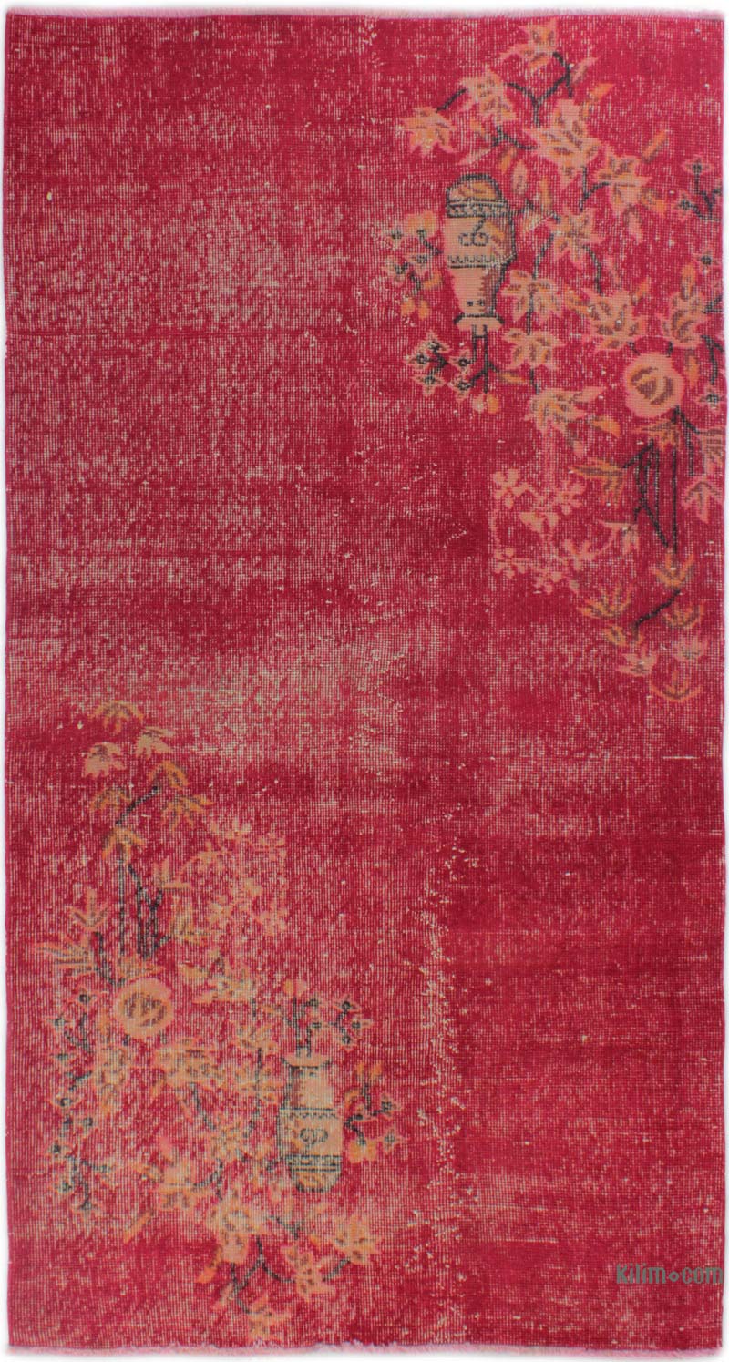 El Dokuma Vintage Halı - 107 cm x 205 cm - K0085652