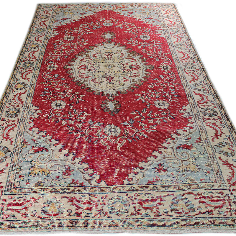 Alfombra Vintage Turca Anudada a Mano - 182 cm x 323 cm - K0085654