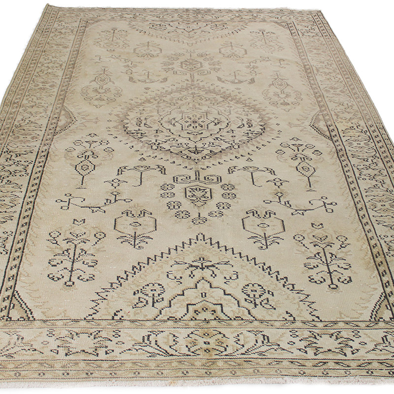 Alfombra Vintage Turca Anudada a Mano - 192 cm x 288 cm - K0085656