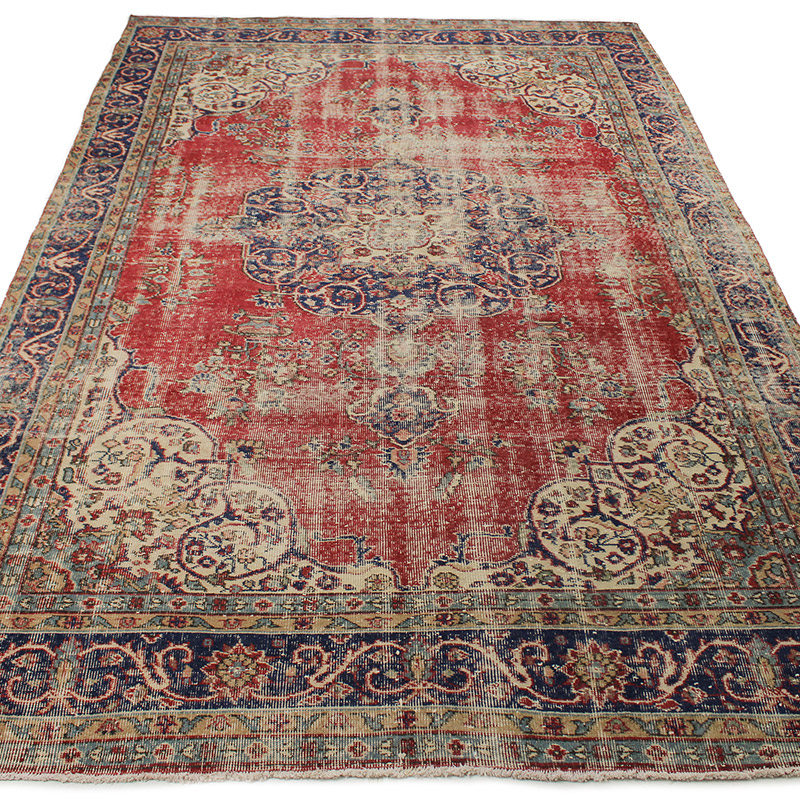 El Dokuma Vintage Halı - 201 cm x 320 cm - K0085660