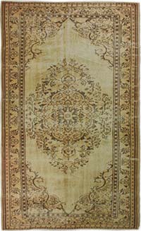 Boyalı El Dokuma Vintage Halı - 165 cm x 275 cm