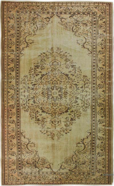 Boyalı El Dokuma Vintage Halı - 165 cm x 275 cm