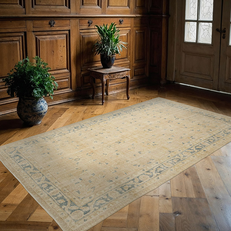 Alfombra Vintage Turca Anudada a Mano - 150 cm x 245 cm - K0085682