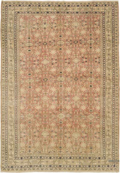 Vintage Turkish Hand-Knotted Rug - 6' 8" x 9' 8" (80" x 116")