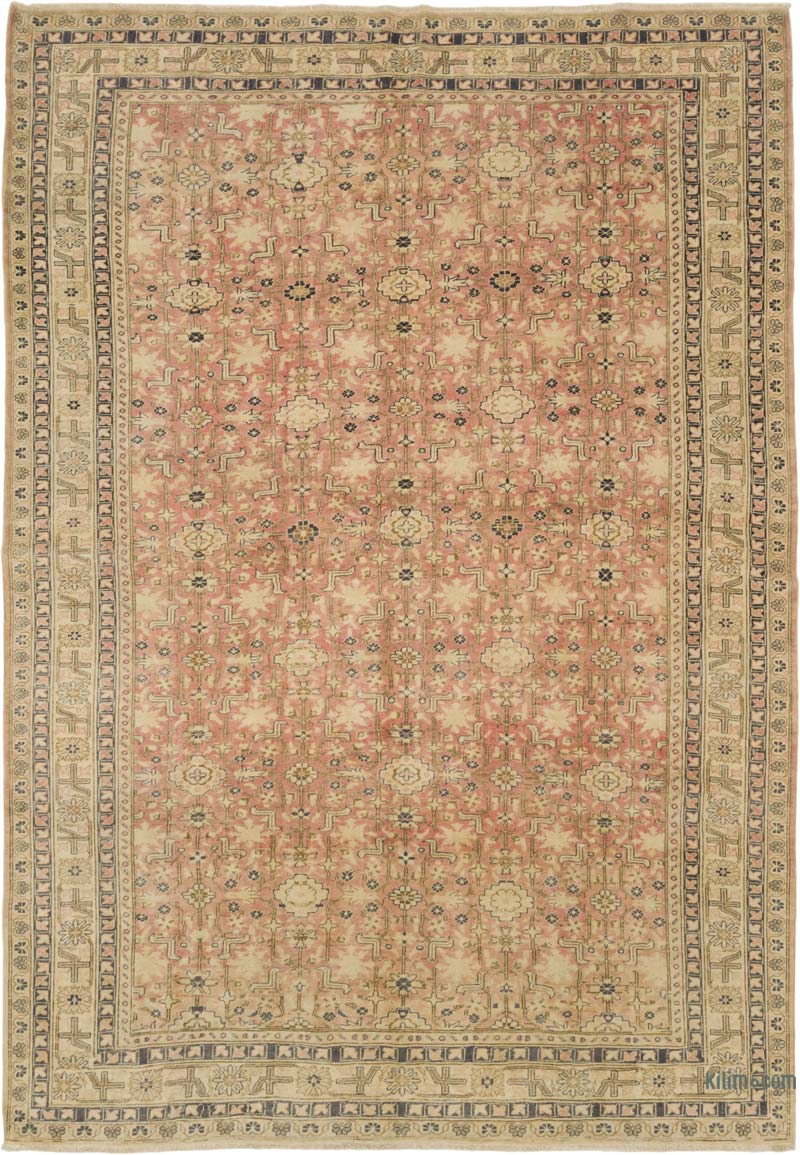 Alfombra Vintage Turca Anudada a Mano - 202 cm x 294 cm - K0085684