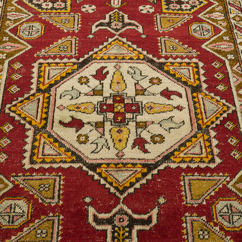 El Dokuma Vintage Halı - 127 cm x 176 cm - K0085686