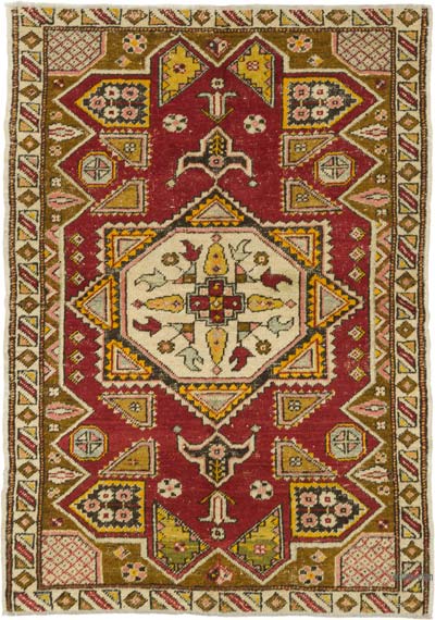Vintage Turkish Hand-Knotted Rug - 4' 2" x 5' 9" (50" x 69")
