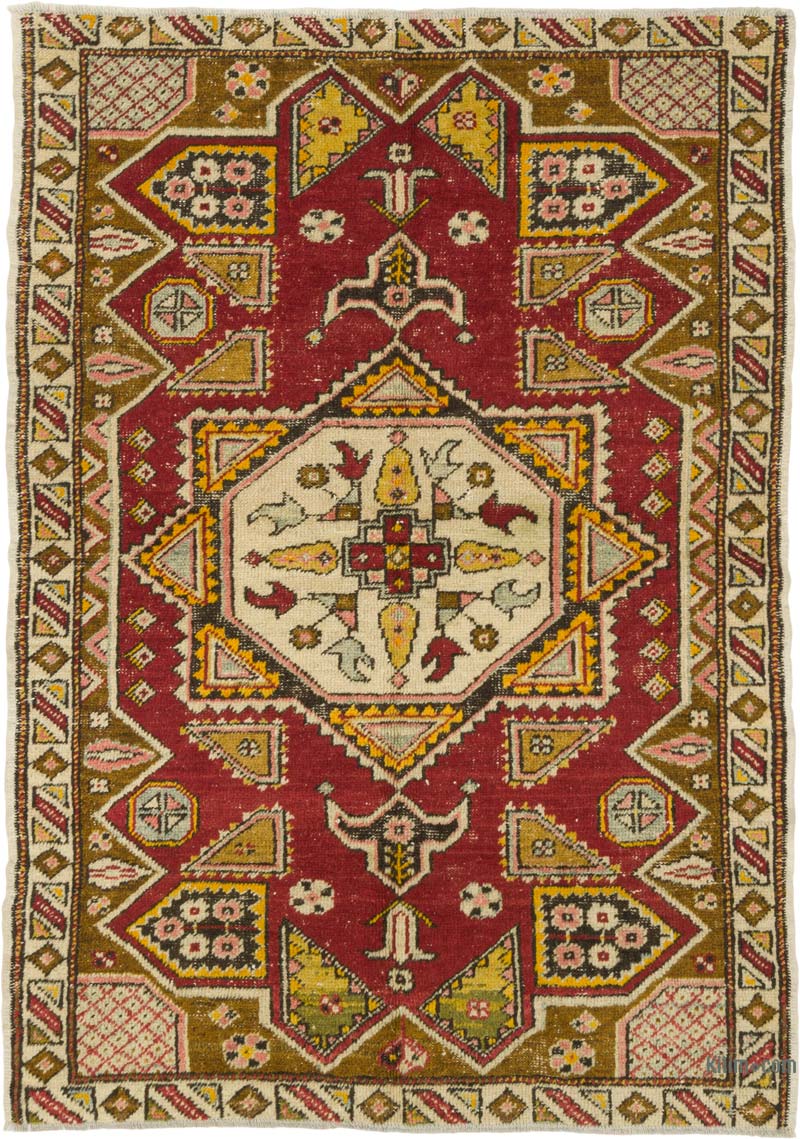 El Dokuma Vintage Halı - 127 cm x 176 cm - K0085686