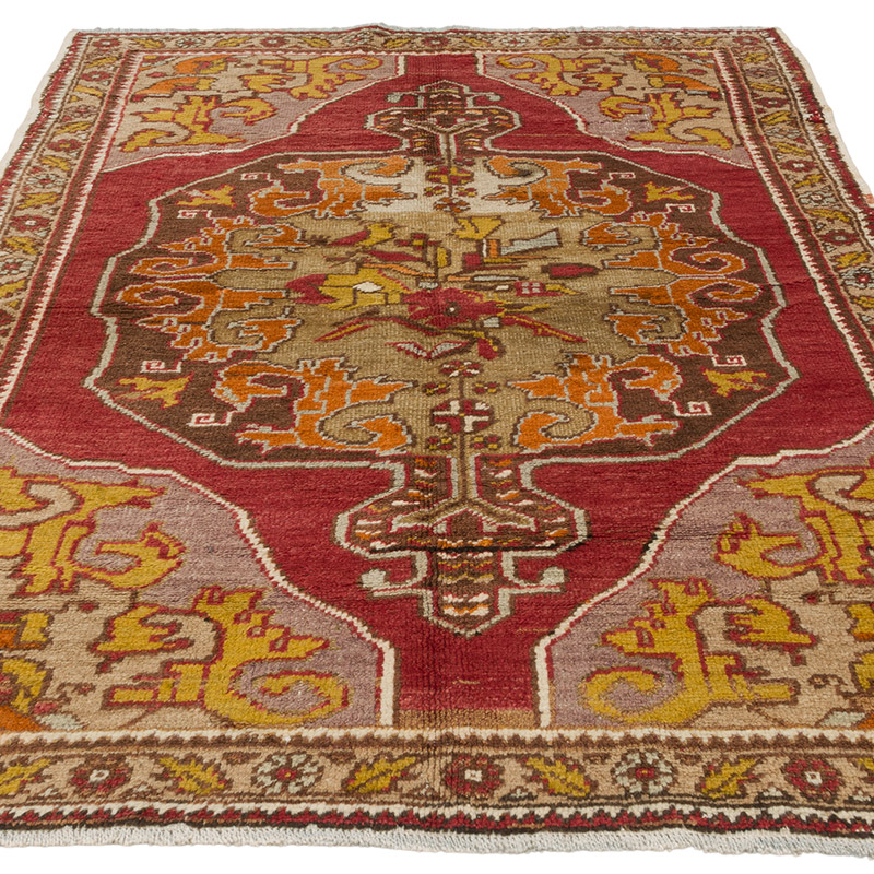 Vintage Turkish Hand-Knotted Rug - 4' 8" x 7' 1" (56" x 85") - K0085688