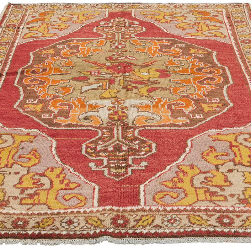 Vintage Turkish Hand-Knotted Rug - 4' 8" x 7' 1" (56" x 85") - K0085688