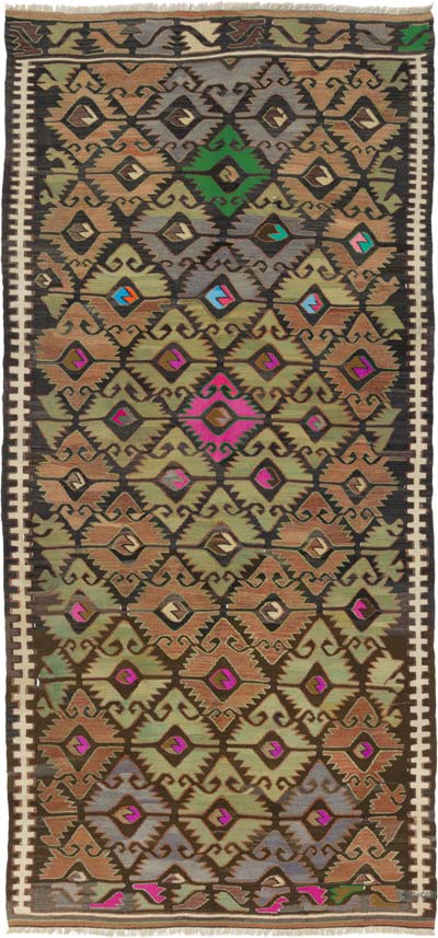 Vintage Sivrihisar Kilim Rug - 4' 8" x 9' 10" (56" x 118")