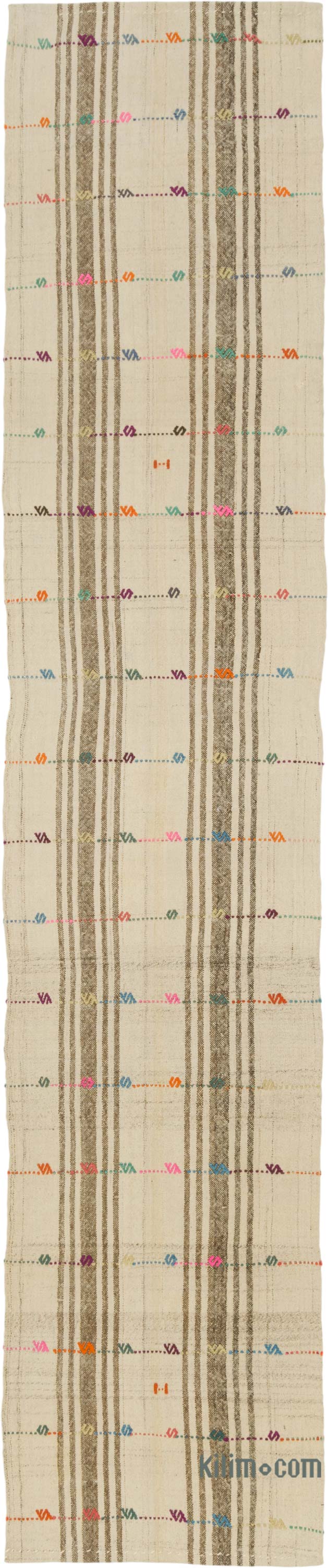 Vintage Anatolian Flatweave Runner - 2' 1" x 10' 2" (25" x 122") - K0085702