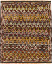 Vintage Anatolian Jijim Rug - 5' 3" x 6' 4" (63" x 76")