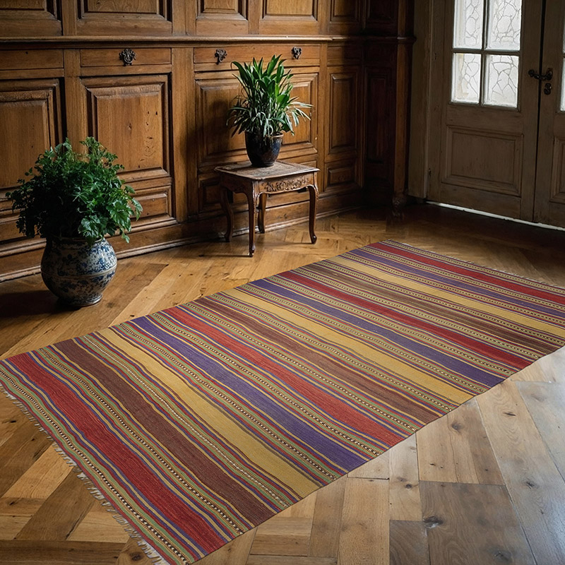 Vintage Turkish Kilim Rug - 4' 6" x 7' 8" (54" x 92") - K0085706