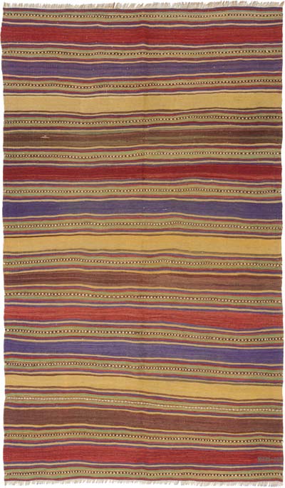 Vintage Turkish Kilim Rug - 4' 6" x 7' 8" (54" x 92")