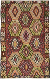 Vintage Manisa Kilim Rug - 6' 2" x 9' 7" (74" x 115")