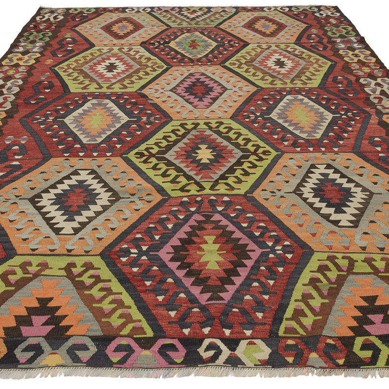 Alfombra Vintage Manisa Kilim - 188 cm x 292 cm - K0085707