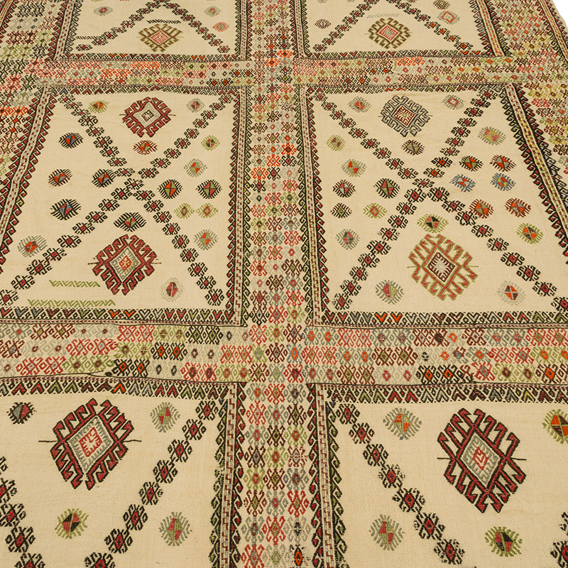 Vintage Konya Cicim Kilim - 190 cm x 411 cm - K0085713