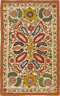 Vintage Turkish Felt Rug - 4' 9" x 7' 9" (57" x 93")