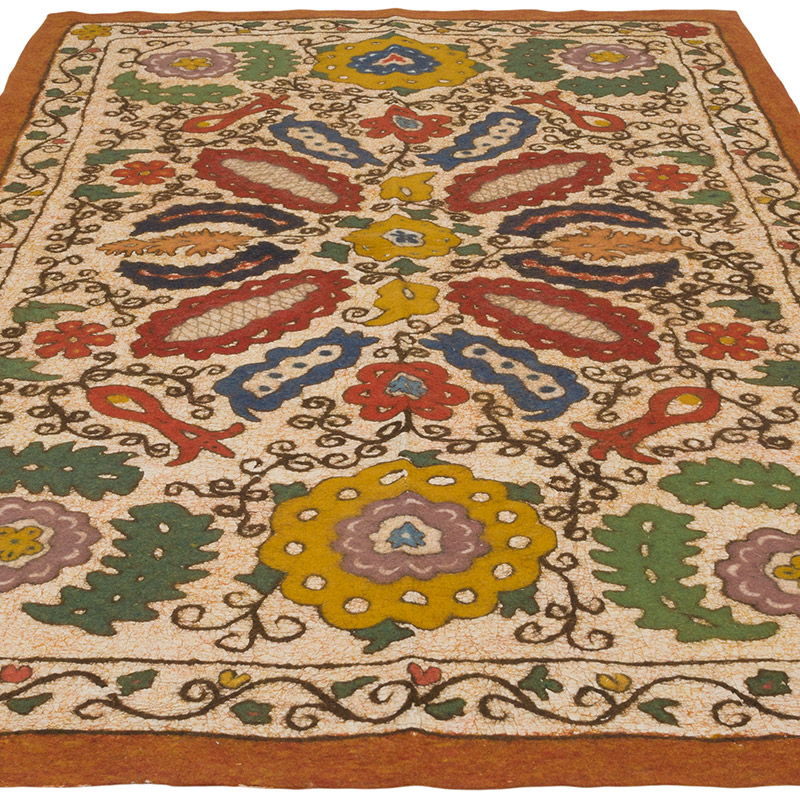 Vintage Keçe Halı - 146 cm x 235 cm - K0085717