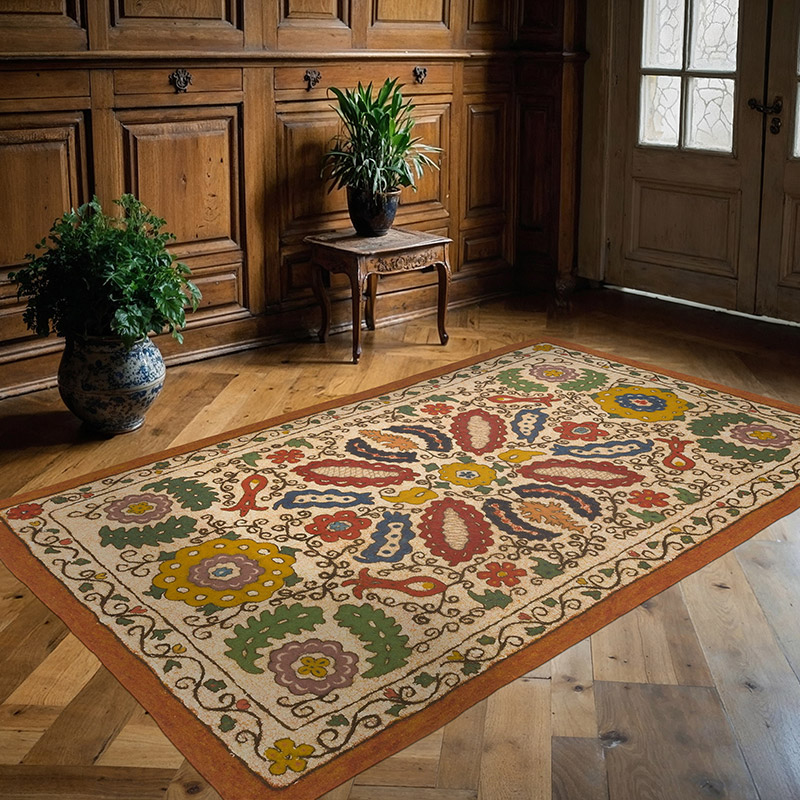 Vintage Keçe Halı - 146 cm x 235 cm - K0085717