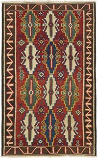 Antique Kuba Kilim Rug