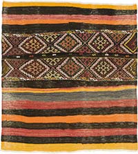 Vintage Malatya Kilim Rug - 4' 3" x 4' 8" (51" x 56")