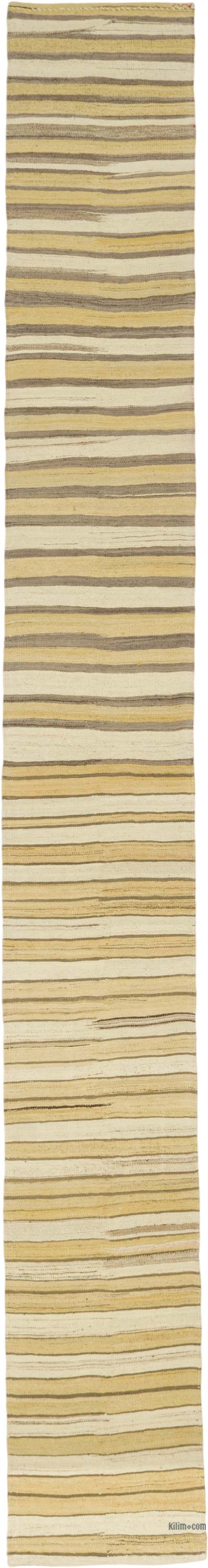 Vintage Turkish Kilim Runner - 2' 4" x 18' 5" (28" x 221")