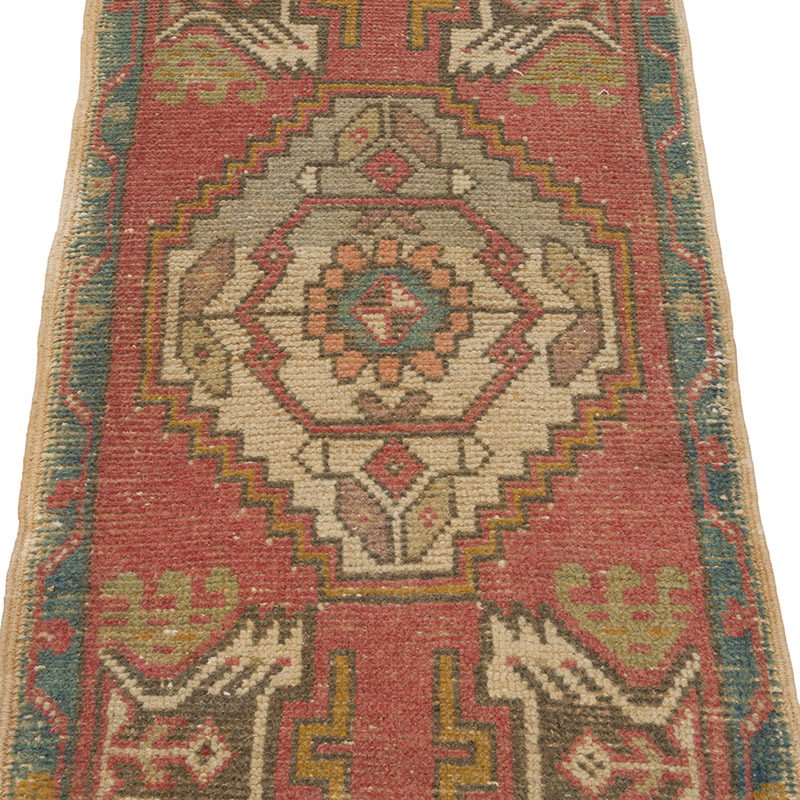 Vintage Turkish Hand-Knotted Rug - 1' 7" x 3' 5" (19" x 41") - K0085728