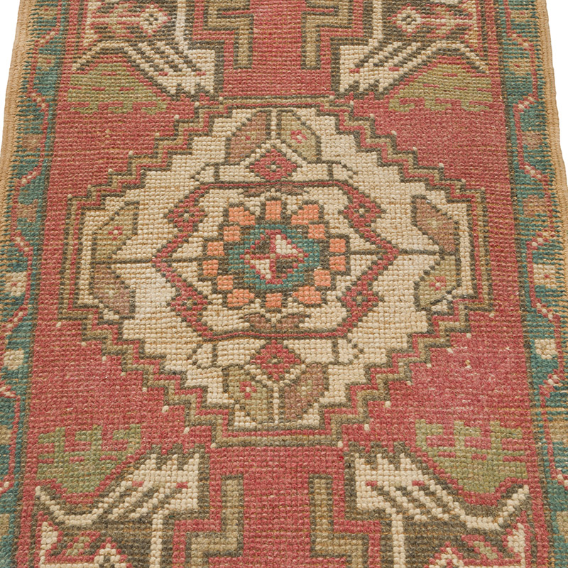 Alfombra Vintage Turca Anudada a Mano - 50 cm x 96 cm - K0085730