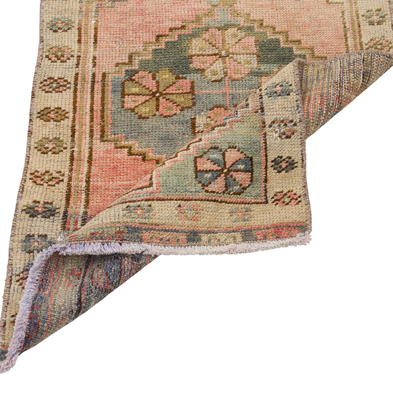 Alfombra Vintage Turca Anudada a Mano - 47 cm x 78 cm - K0085732
