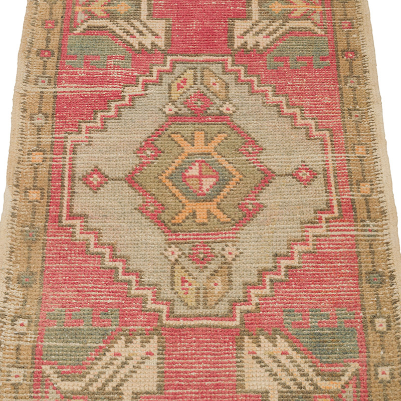 Vintage Turkish Hand-Knotted Rug - 1' 7" x 3' 1" (19" x 37") - K0085733