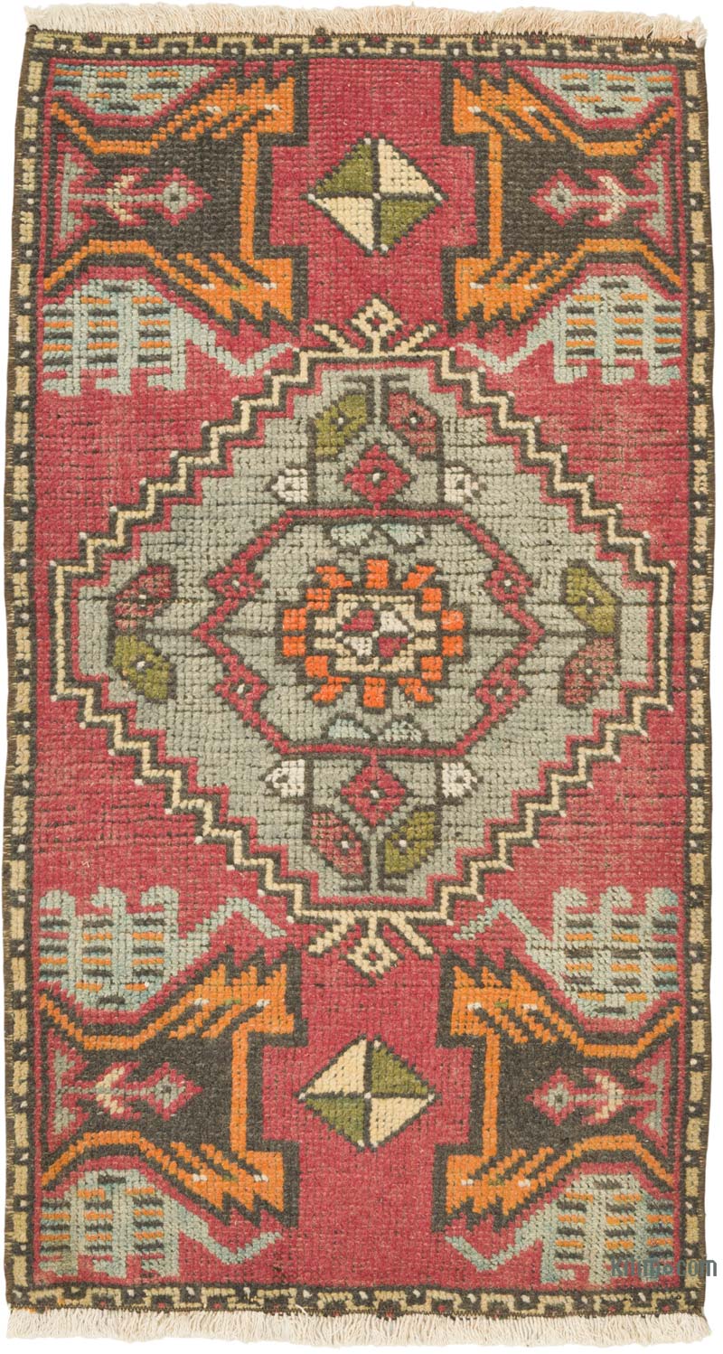 El Dokuma Vintage Halı - 50 cm x 91 cm - K0085734