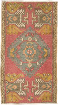 El Dokuma Vintage Halı - 51 cm x 91 cm