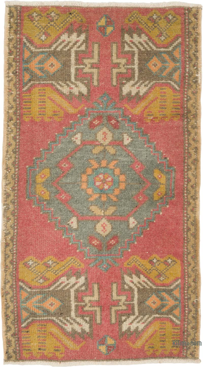 Alfombra Vintage Turca Anudada a Mano - 51 cm x 91 cm - K0085738