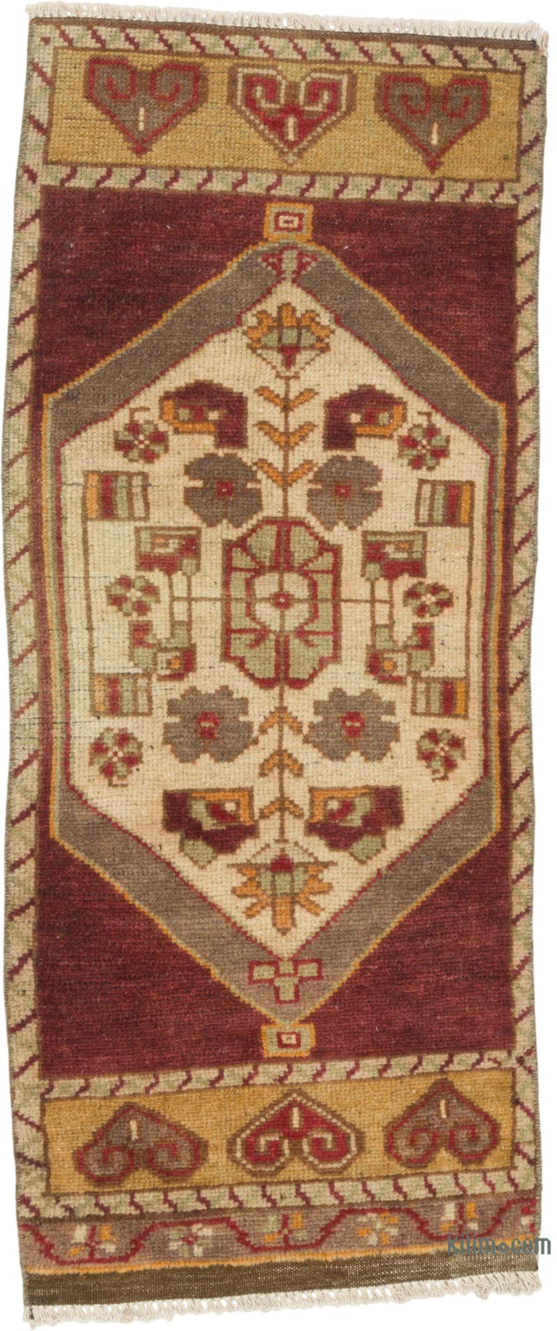 Vintage Turkish Hand-Knotted Rug - 1' 4" x 3' 2" (16" x 38") - K0085740