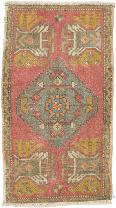 Alfombra Vintage Turca Anudada a Mano - 54 cm x 96 cm