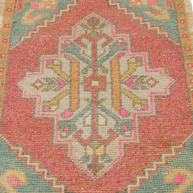 Alfombra Vintage Turca Anudada a Mano - 51 cm x 94 cm - K0085742