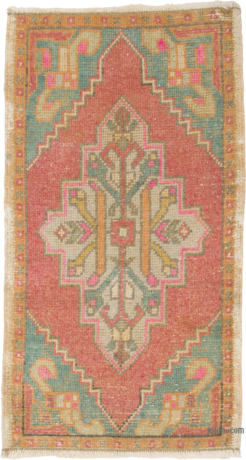 Alfombra Vintage Turca Anudada a Mano - 51 cm x 94 cm - K0085742