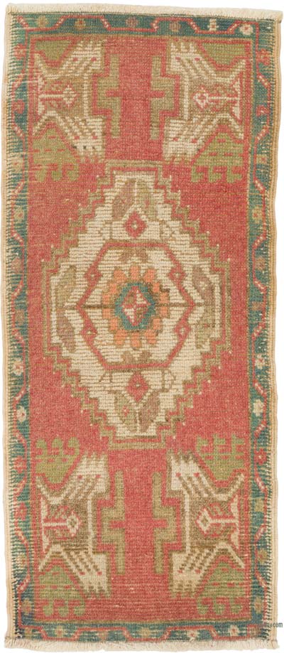Vintage Turkish Hand-Knotted Rug - 1' 6" x 3' 5" (18" x 41")