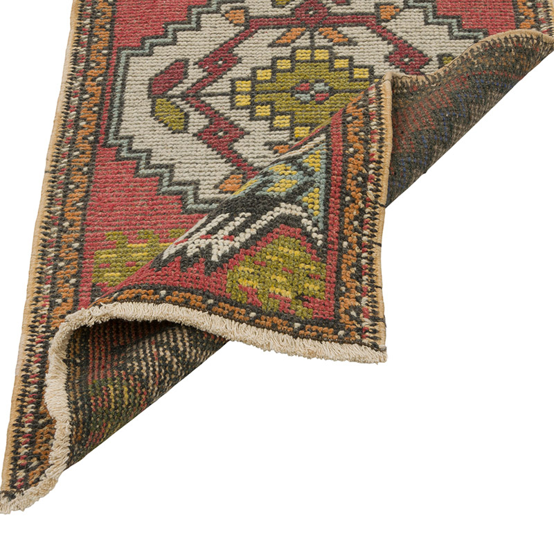 El Dokuma Vintage Halı - 53 cm x 95 cm - K0085744