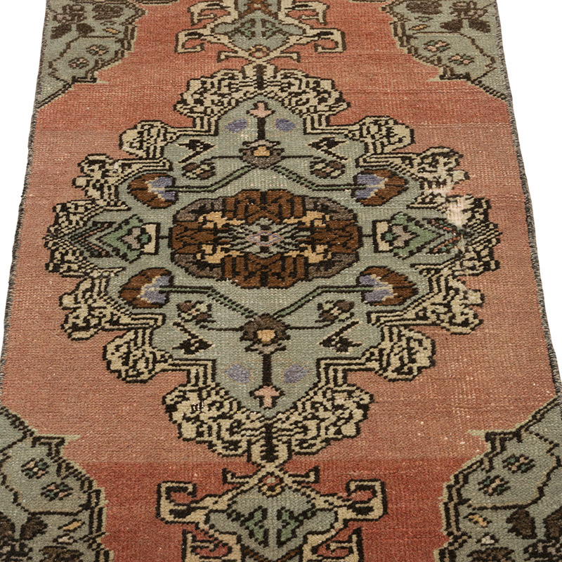 El Dokuma Vintage Halı - 43 cm x 93 cm - K0085746