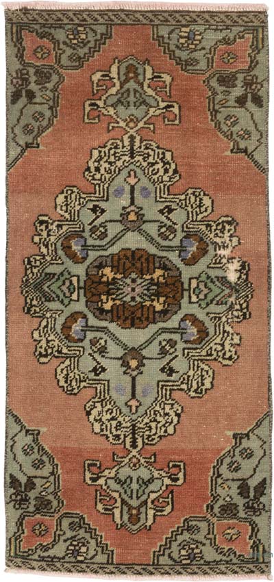 Alfombra Vintage Turca Anudada a Mano - 43 cm x 93 cm