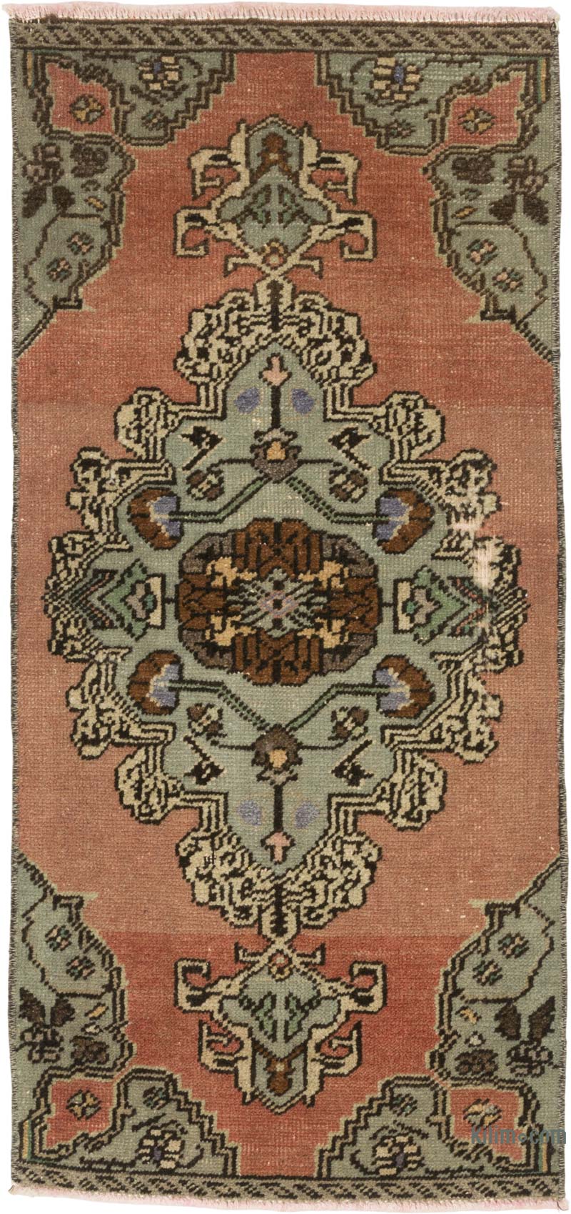 El Dokuma Vintage Halı - 43 cm x 93 cm - K0085746