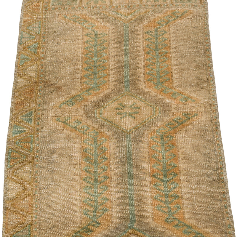 El Dokuma Vintage Halı - 38 cm x 82 cm - K0085749
