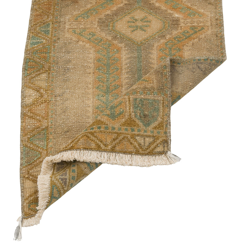 El Dokuma Vintage Halı - 38 cm x 82 cm - K0085749
