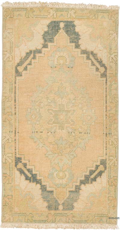 Alfombra Vintage Turca Anudada a Mano - 46 cm x 87 cm