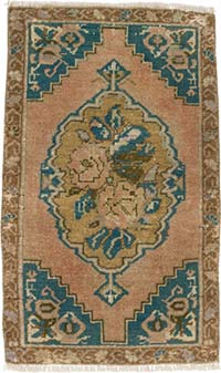 El Dokuma Vintage Halı - 53 cm x 86 cm