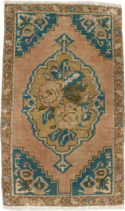 Alfombra Vintage Turca Anudada a Mano - 53 cm x 86 cm