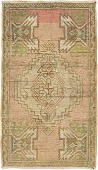 El Dokuma Vintage Halı - 56 cm x 95 cm
